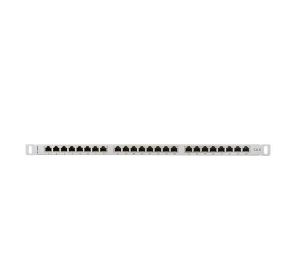LANBERG Patch Panel 24 Port 0.5U Kat.6 szary ekranowany PPS6-0024-S - 457368 - zdjęcie 3